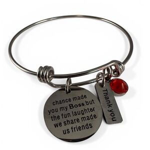 Unbranded‎ Boss Friendship Bangle Women OS Silver Red Excellent Charm Bracelet